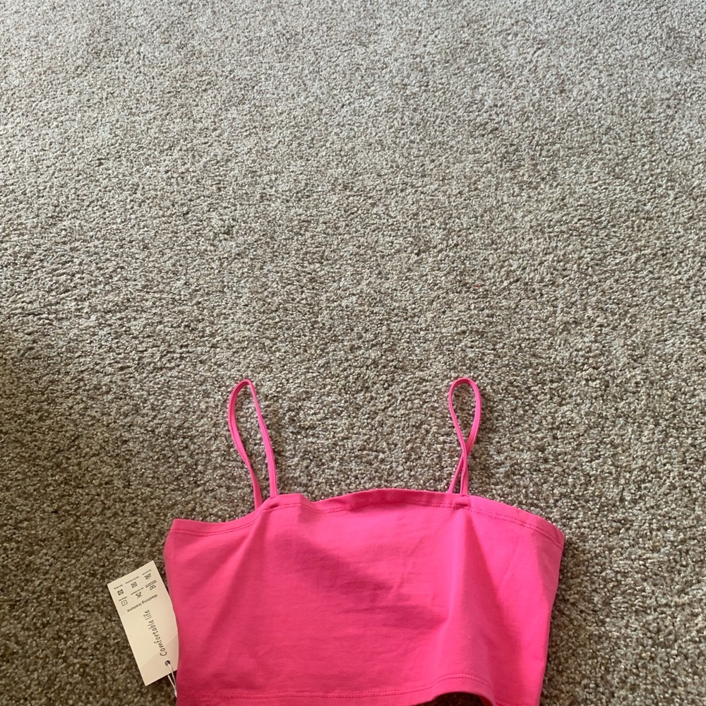 pink, crop tank, medium